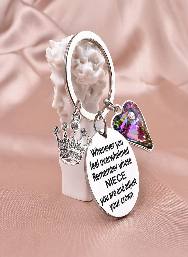 Korotho Niece Gifts from Auntie Aunt Uncle, Niece Keychain Birthday Gift for Nieces from Aunt Christmas Gifts for Her Inspirational Keychain To My Nieces 15 Year Old 16th 21st Birthday Graduation Jewelry - Image 3